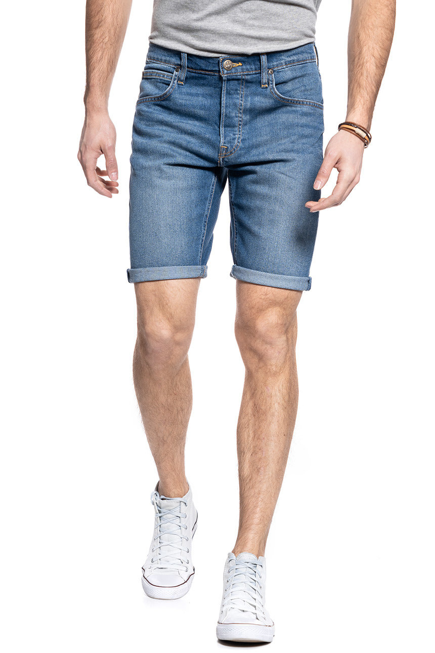 LEE 5 POCKET SHORT MĘSKIE SPODNIE JEANSOWE KRÓTKIE JEANS MAUI MID L73EMGTP 112120490
