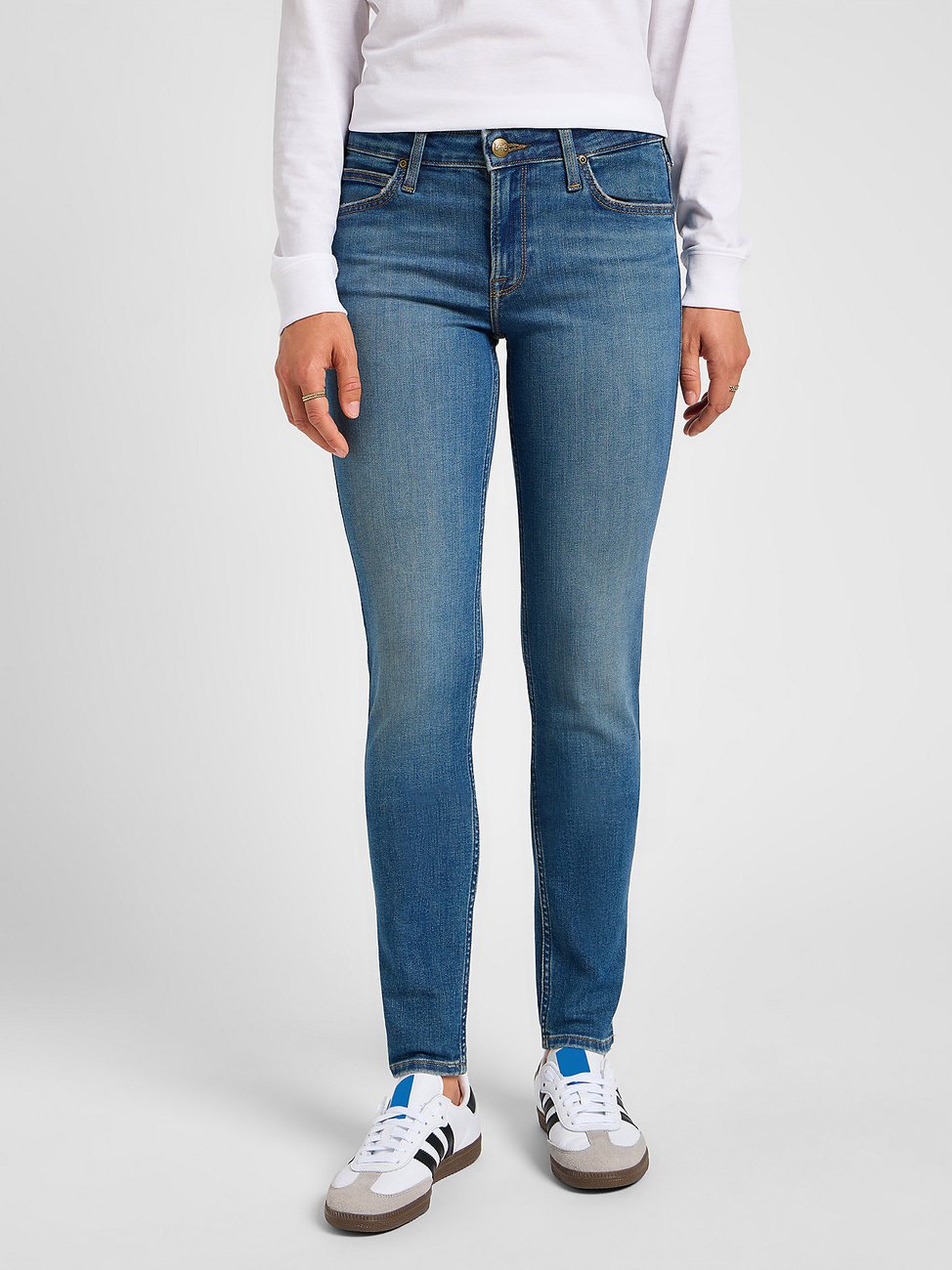 LEE DAMSKIE SPODNIE JEANSOWE LEE SCARLETT MID DUST 112355242