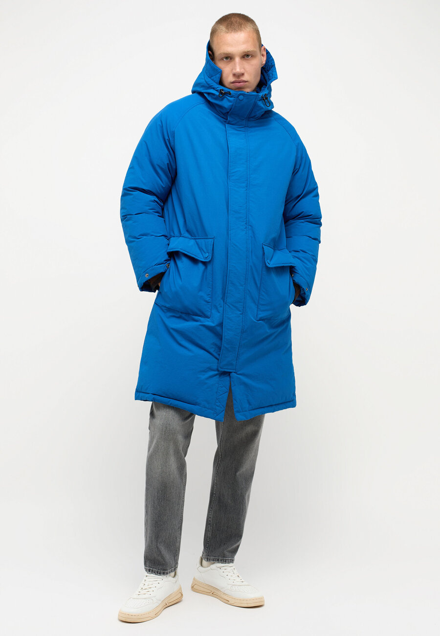 MUSTANG LONG PARKA MĘSKA KURTKA ZIMOWA CIEPŁA NA ZIME SNORKEL BLUE 1014472 5337