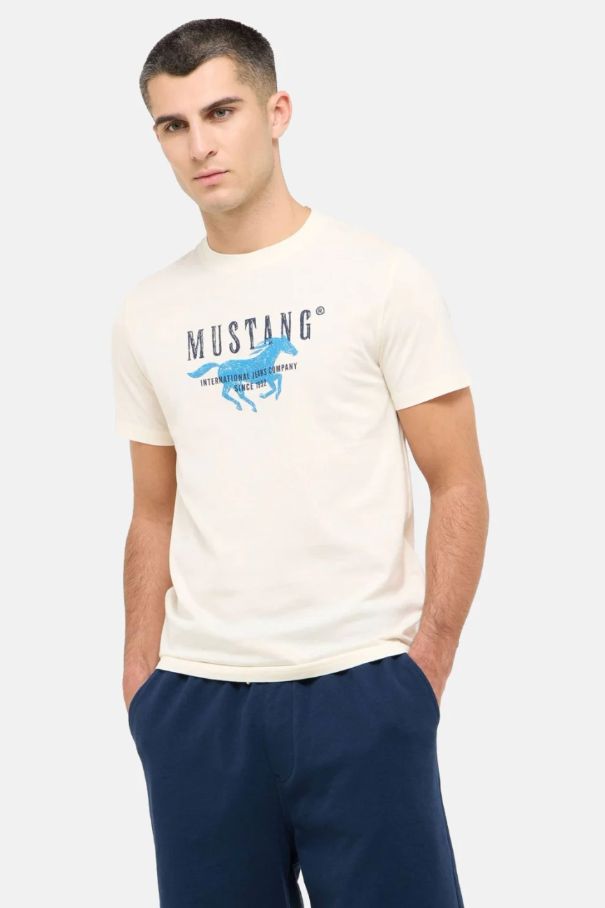 Męski T-Shirt Mustang Style Austin Whisper White 1016484 2013