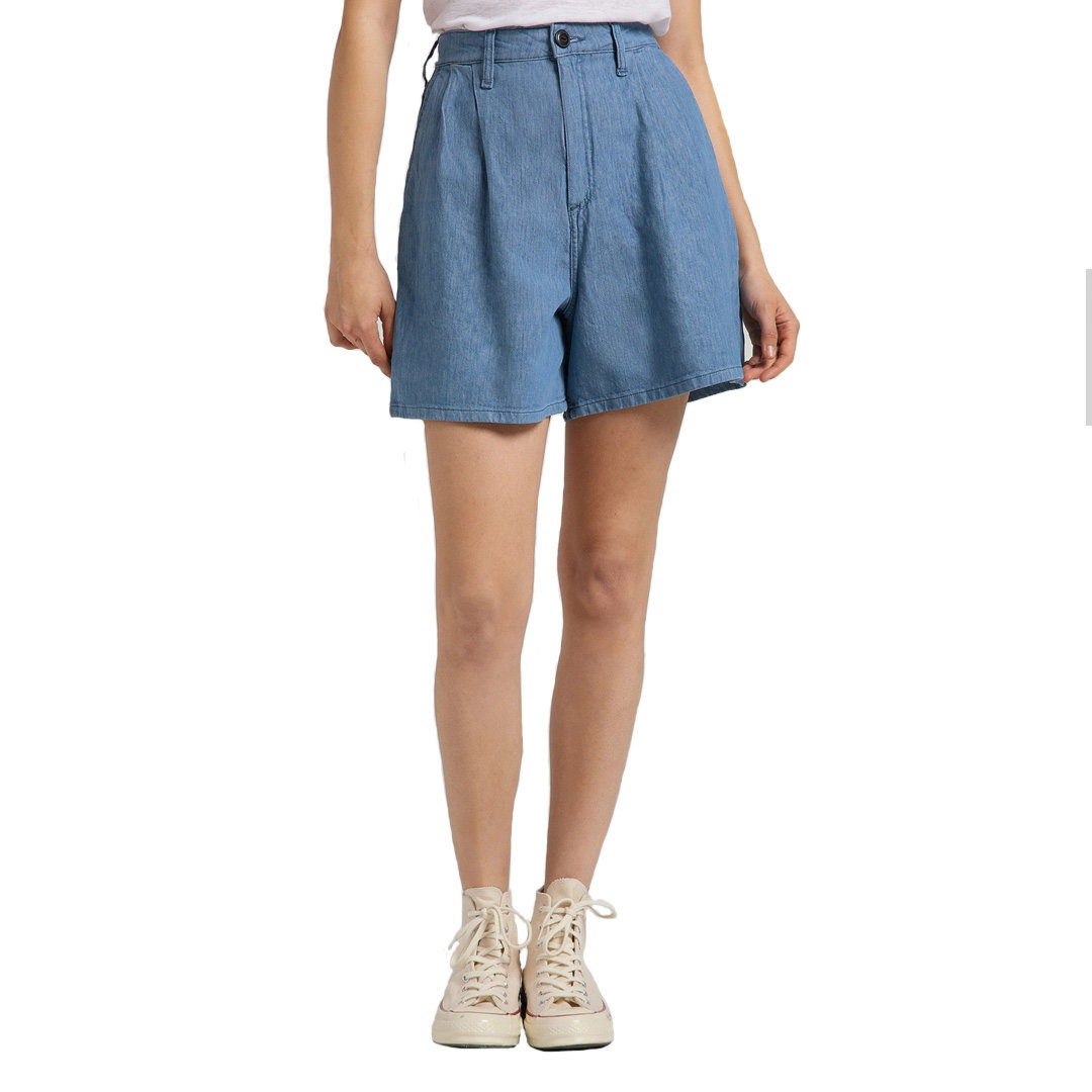 SPÓDNICA LEE Stella Pleated Short LIGHT LINNEN L37ANBYK 112107957