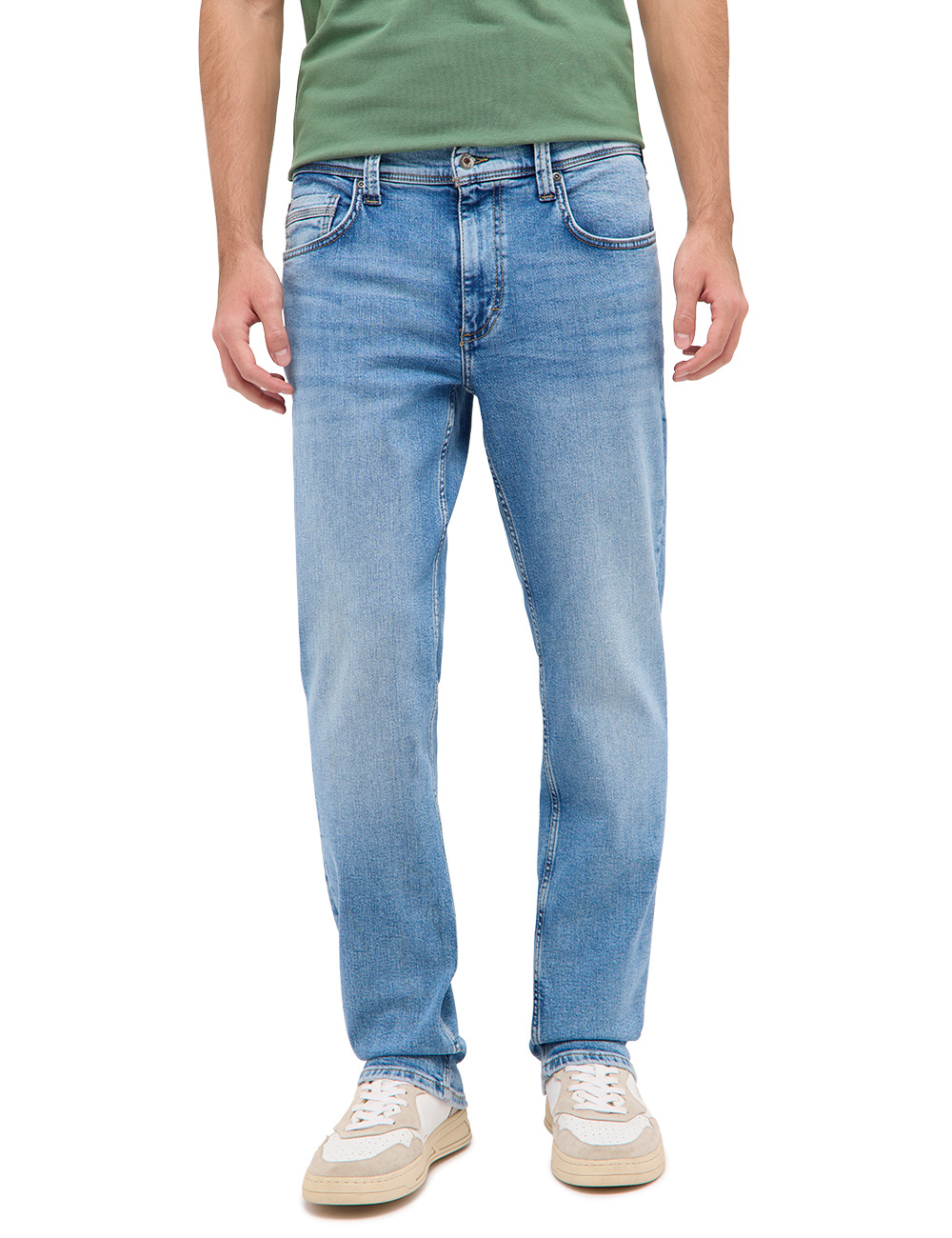 Męskie Spodnie Jeansowe Mustang Style Washington Straight Denim Blue 1016335 5000 312