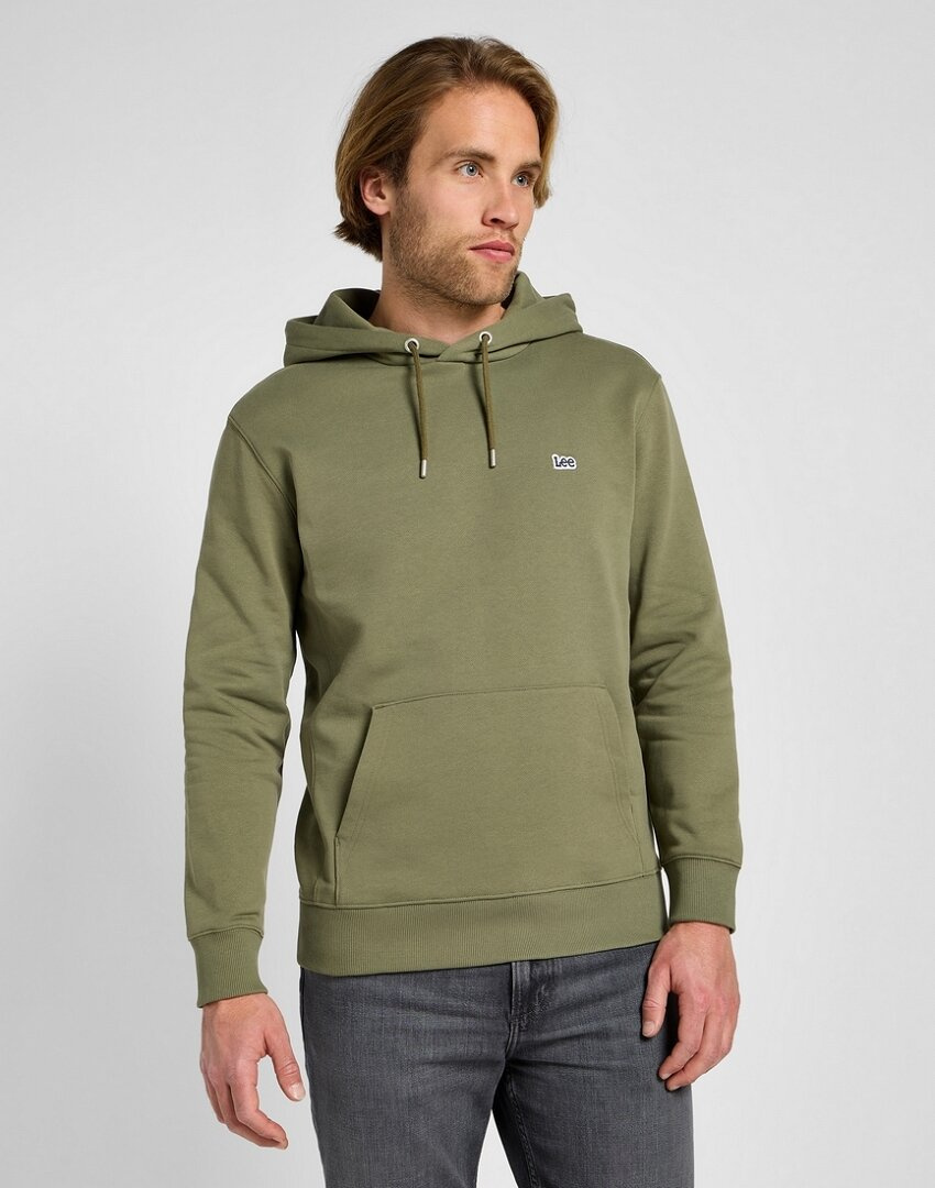 LEE MĘSKA BLUZA PLAIN HOODIE MERCANTILE GREEN 112355733 L80Y008526