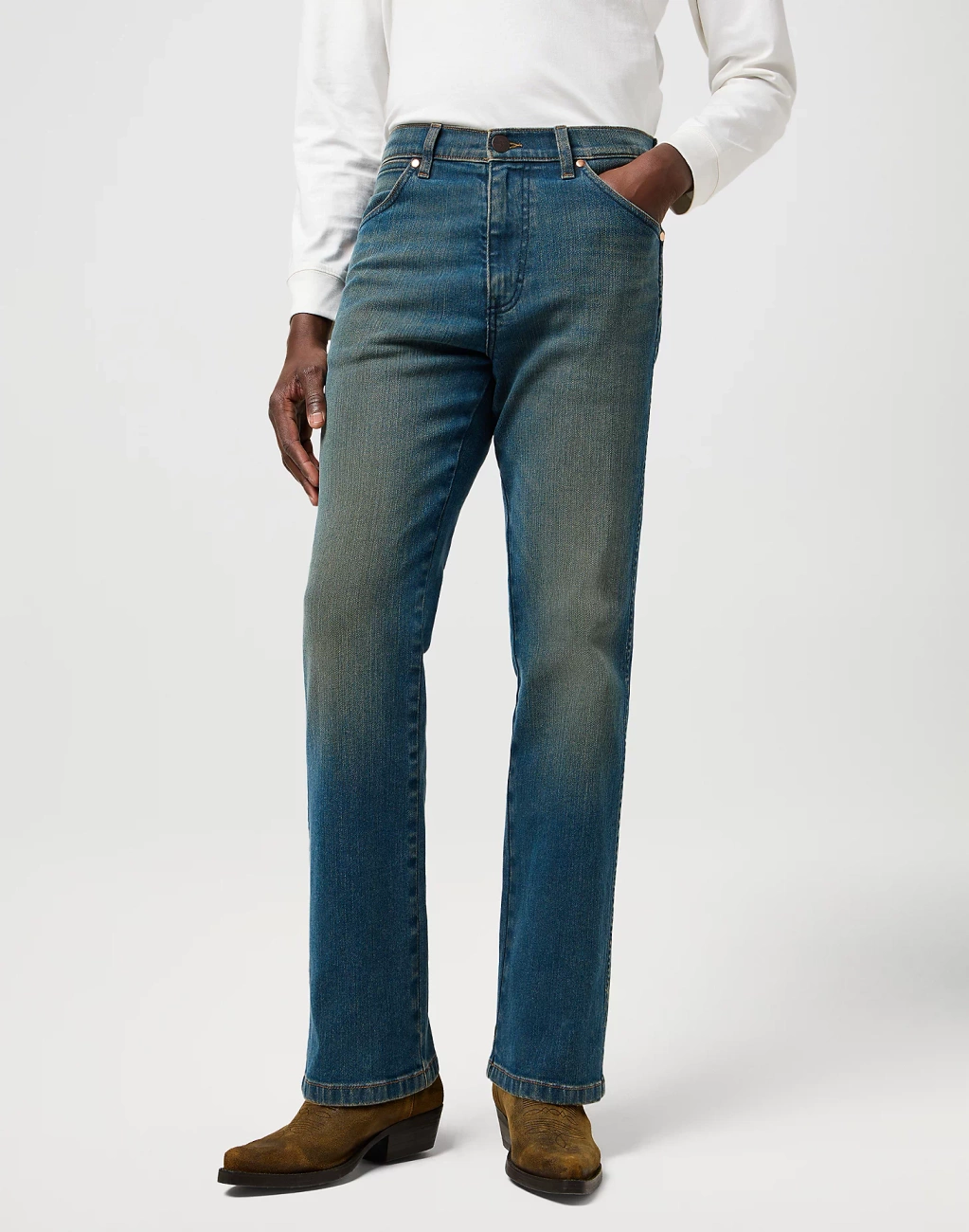 MESKIE SPODNIE WRANGLER WRANCHER FADED 112373030