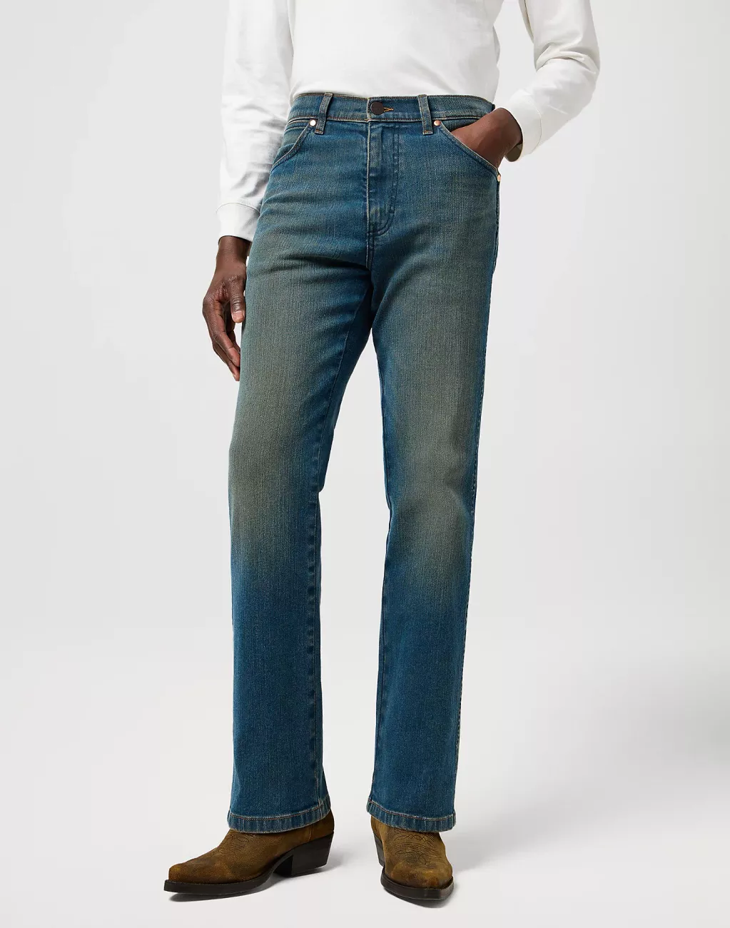 MESKIE SPODNIE WRANGLER WRANCHER FADED 112373030