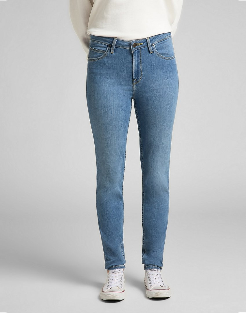 LEE SCARLETT HIGH DAMSKIE SPODNIE JEANSOWE MID BLUE L626EMXT 112145306
