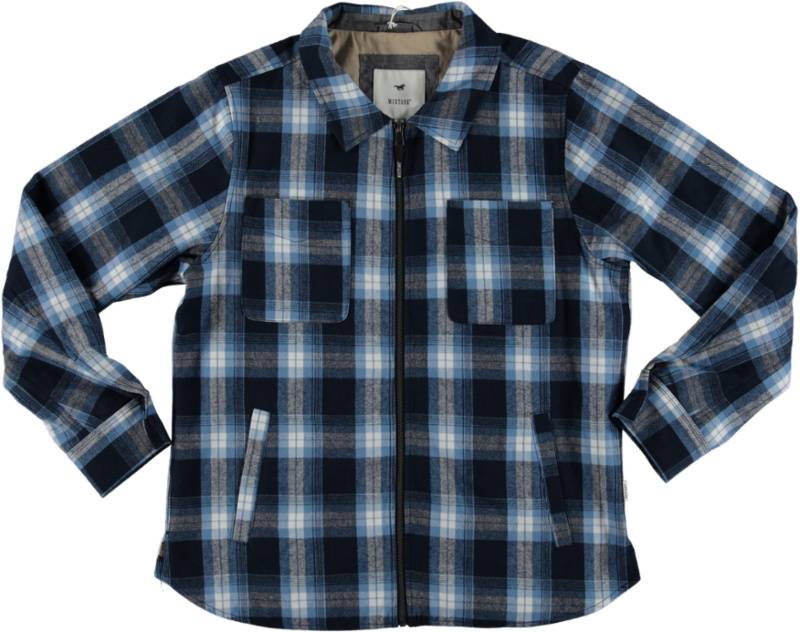 Męska Kurtka Przejściowa Mustang Style Philo Blue Big Multi Check 1016232 12700