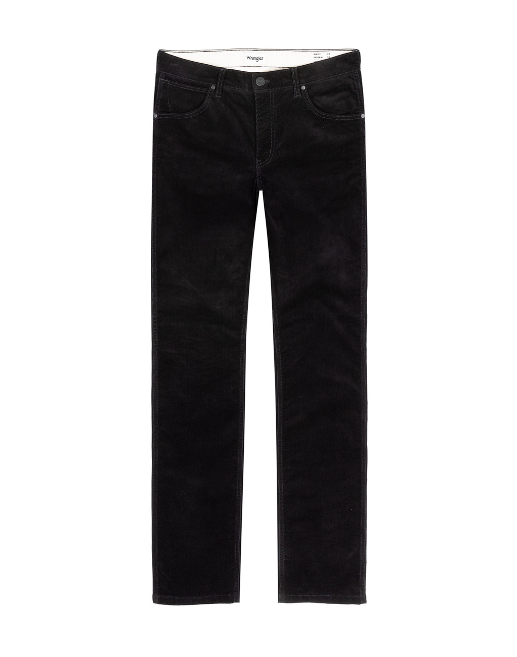 WRANGLER MĘSKIE SPODNIE SZTRUKOSWE GREENSBORO BLACK 112339316 W15Q011936