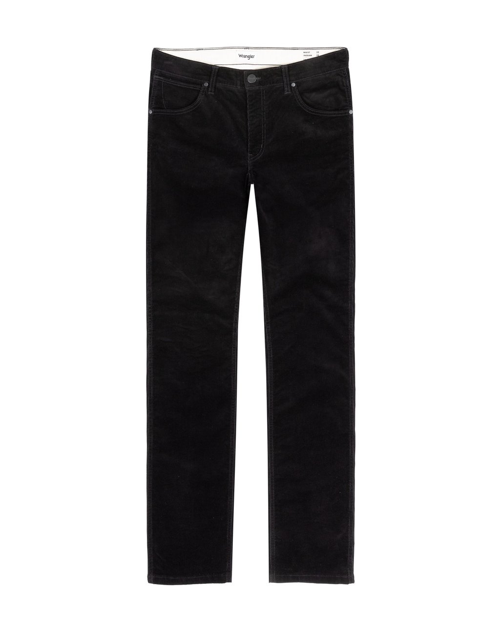 WRANGLER MĘSKIE SPODNIE SZTRUKOSWE GREENSBORO BLACK 112339316 W15Q011936