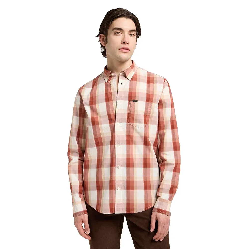 MESKA KOSZULA LEE LEE BUTTON DOWN RED CLAY PLAID 112370545
