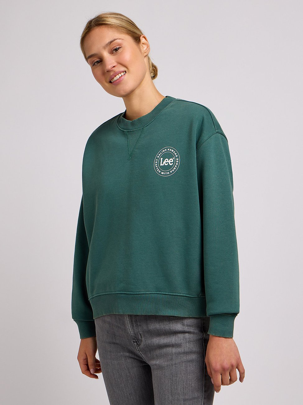 LEE DAMSKA BLUZA LEE ESSENTIAL GRAPHIC SWS EVERGREEN 112350243