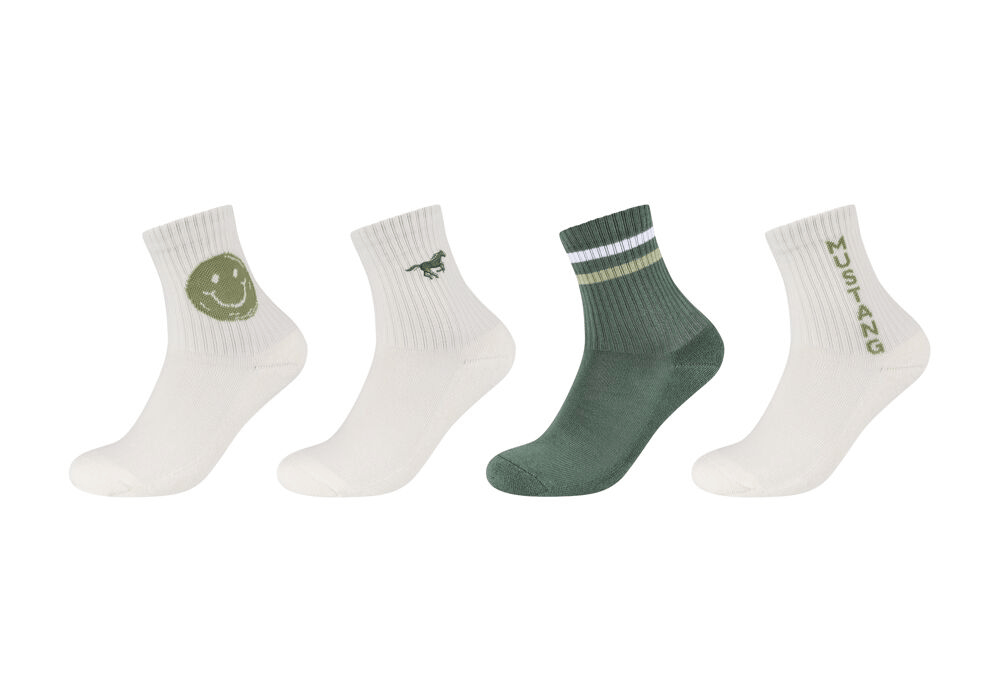 4 pack Męskie Skarpety MUSTANG hedge green MU32019 – 7370