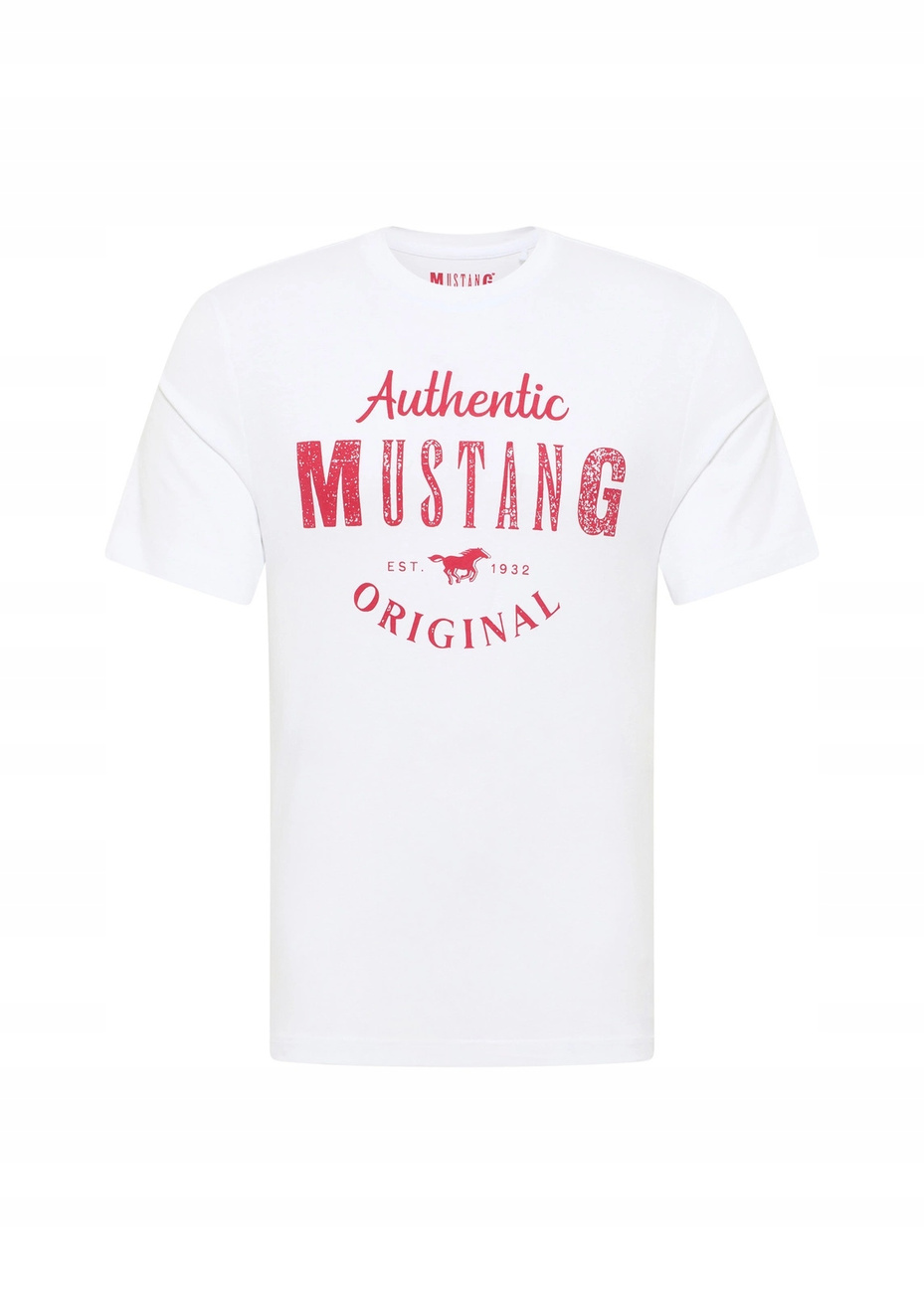 Męski T-Shirt Mustang Style Alex C Print General White 1012988 2045