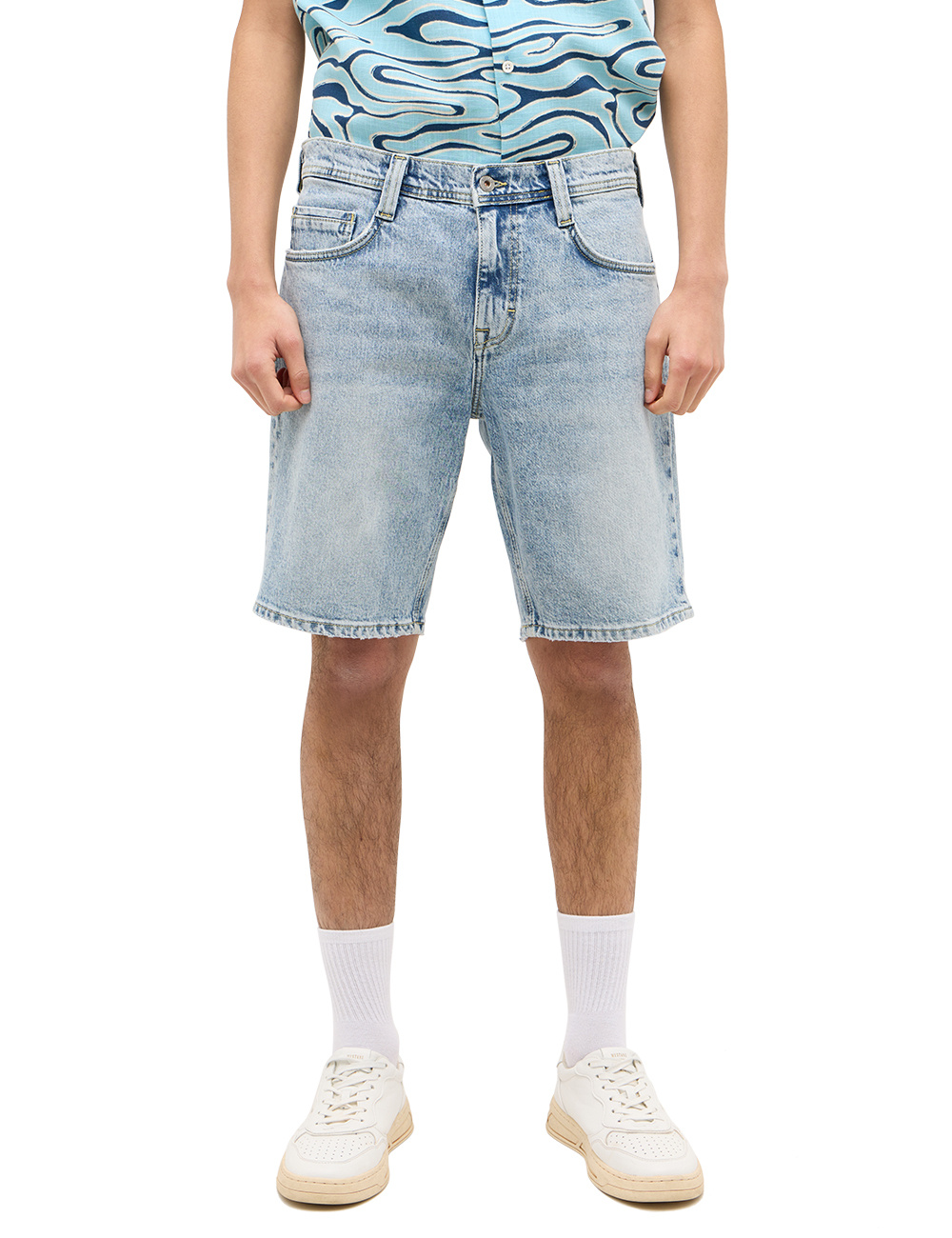 Męskie Szorty Mustang Style Denver Shorts Denim Blue 1015152 5000 212
