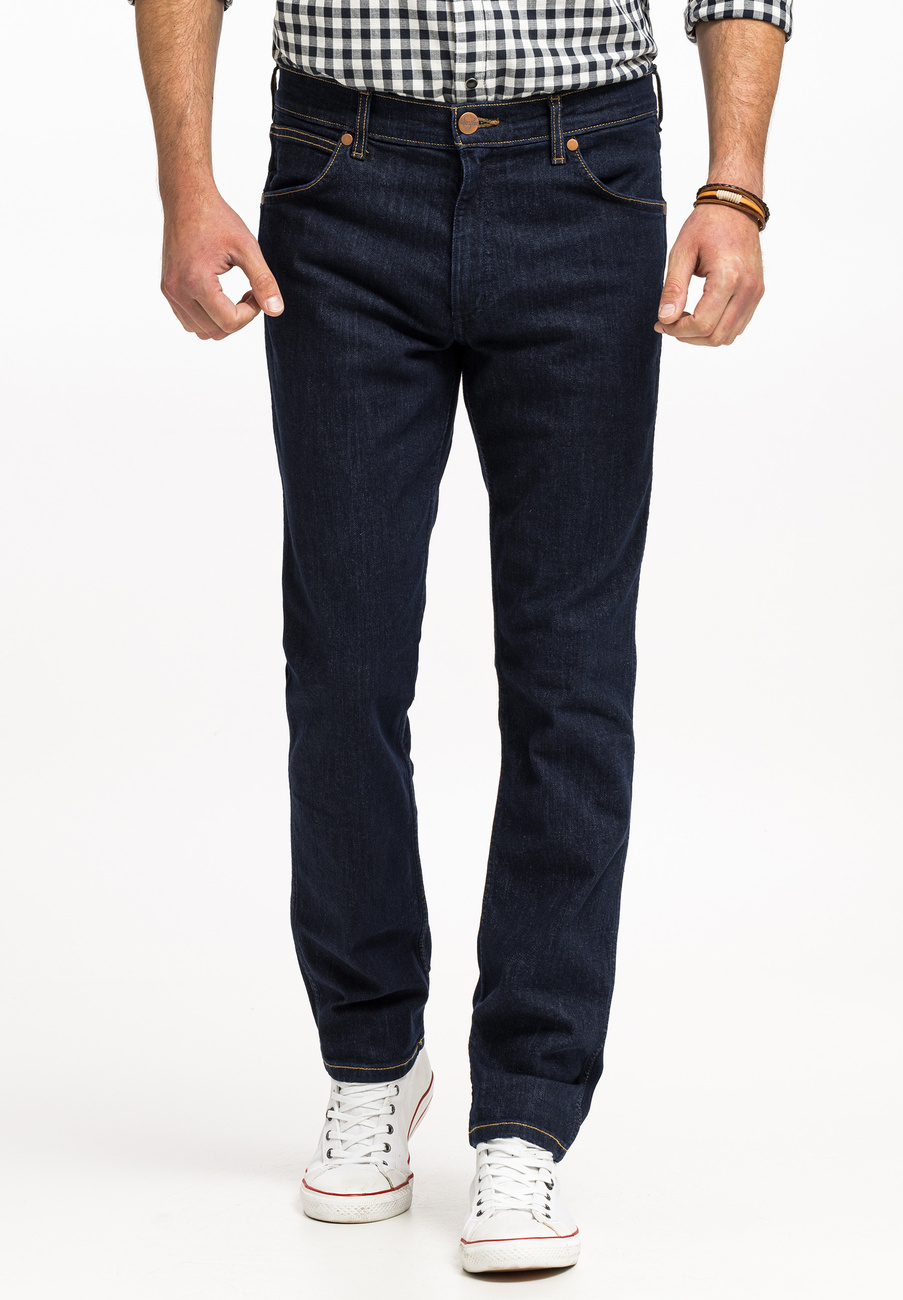 WRANGLER GREENSBORO MĘSKIE SPODNIE JEANSOWE JEANSY DŻINSY RINSE BLUE W15QSQX36 112142833