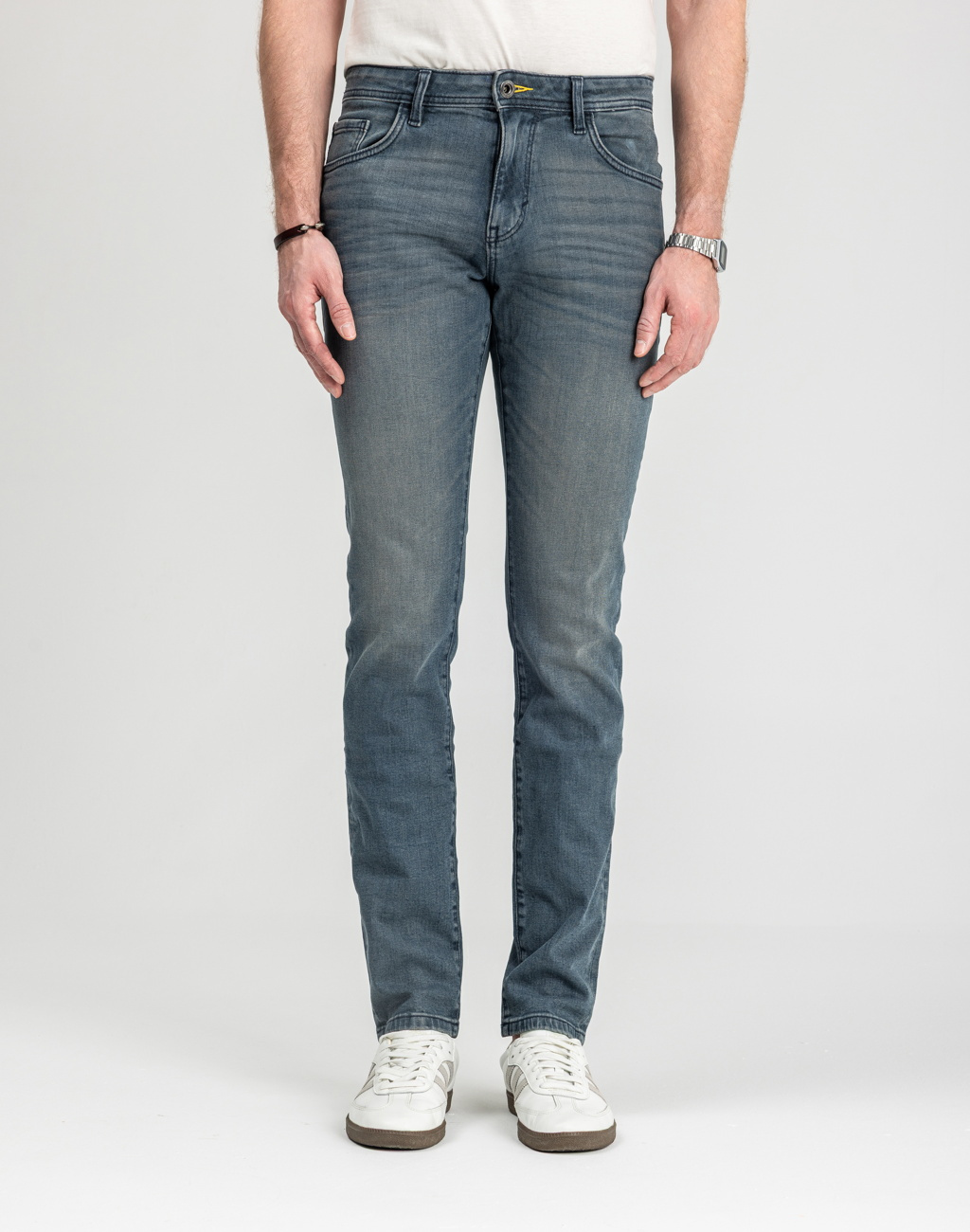 Męskie Spodnie Jeansowe Tom Tailor TTJOSH REGULAR mid stone blue grey denim 1048363 10162