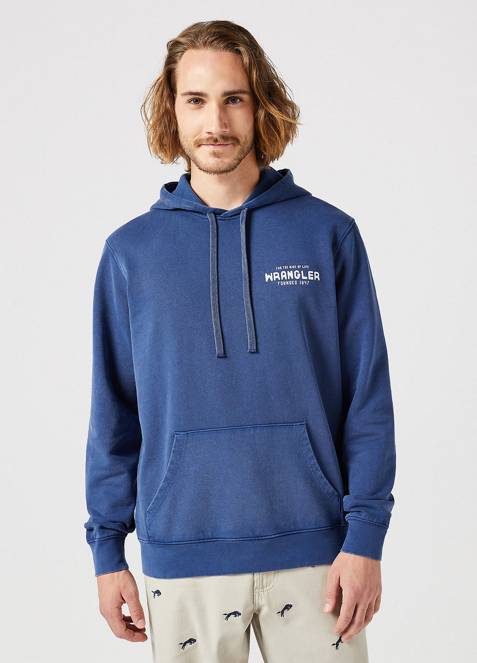 WRANGLER MĘSKA BLUZA GRAPHIC HOODIE NAVY 112350540 W671011976