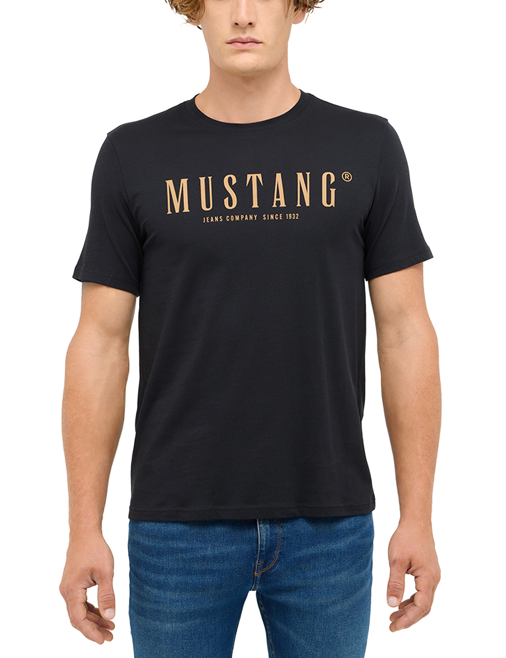 Męski T-Shirt Mustang Style Austin Jet Black 1017125 4188