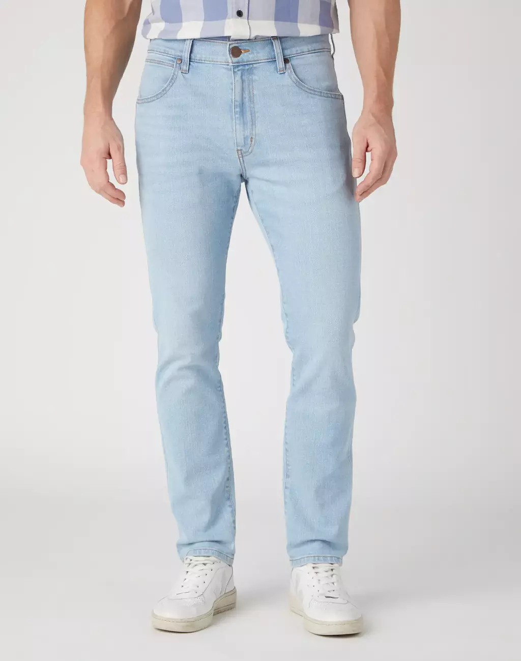 WRANGLER LARSTON MĘSKIE SPODNIE JEANSOWE JEANSY BLUE WAVES W18SHN42H 112328980