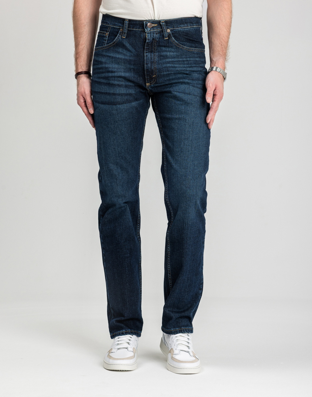 Męskie Spodnie Jeansowe Wrangler Regular Fit Blackened Indigo 112352956