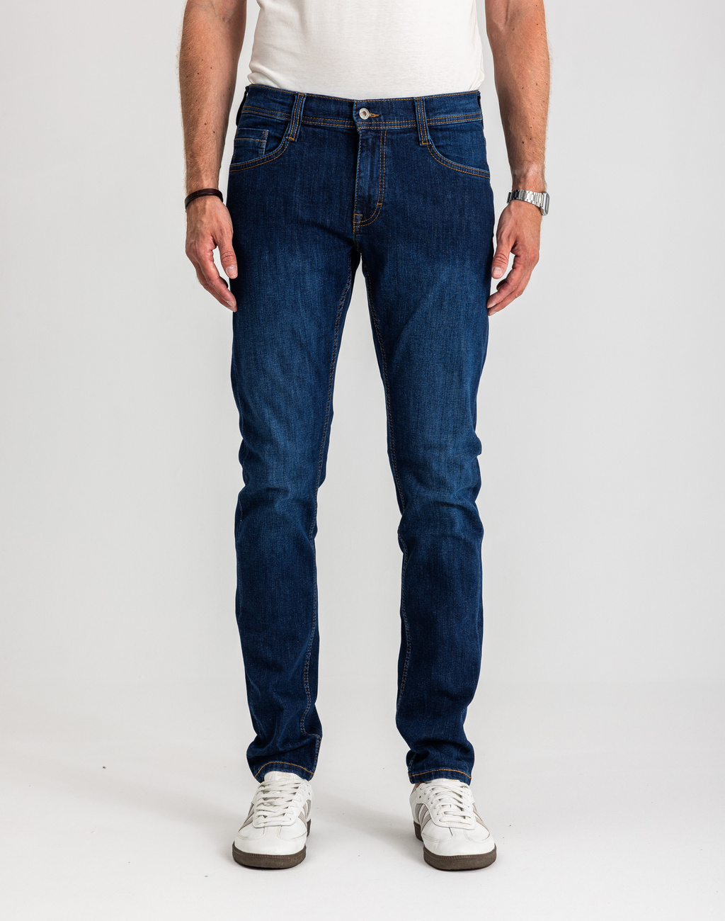 Męskie Spodnie Jeansowe Mustang Style Oregon Tapered Denim Blue 1017123 5000 882