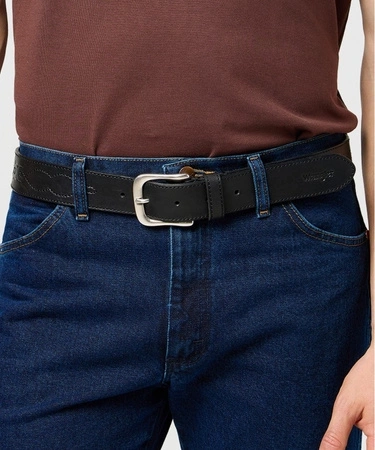 MESKI PASEK WRANGLER WESTERN STITCH BELT BLACK 112372622