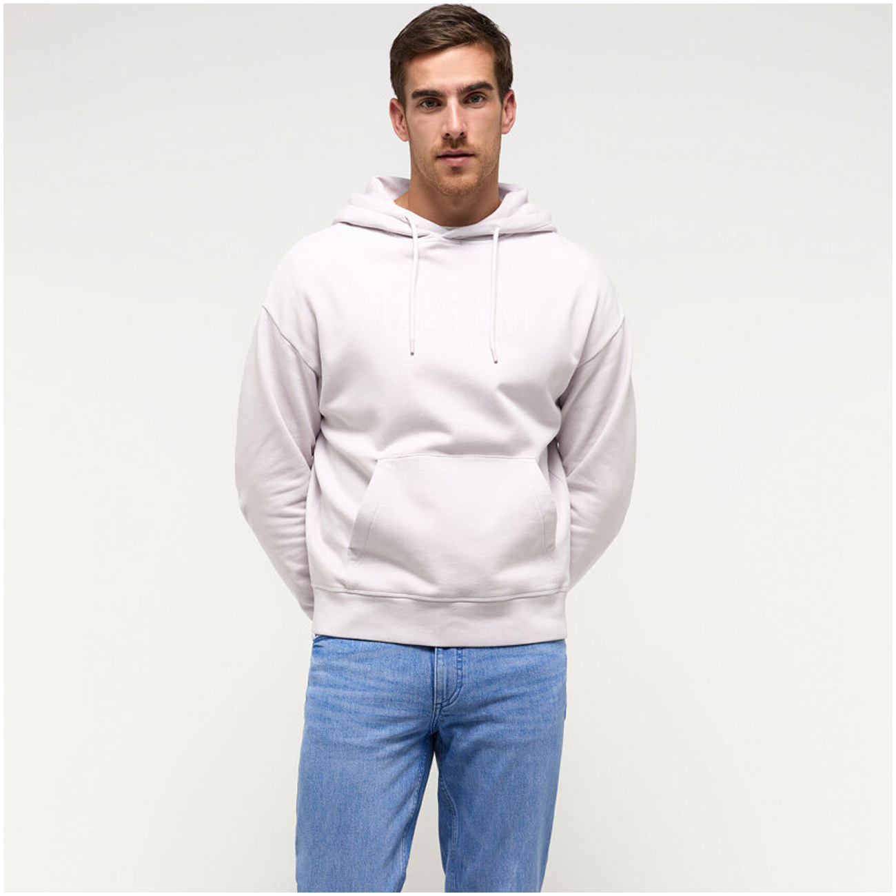 MĘSKA BLUZA Z KAPTUREM MUSTANG LOGO Eden Orchid Hush 1014786 8056