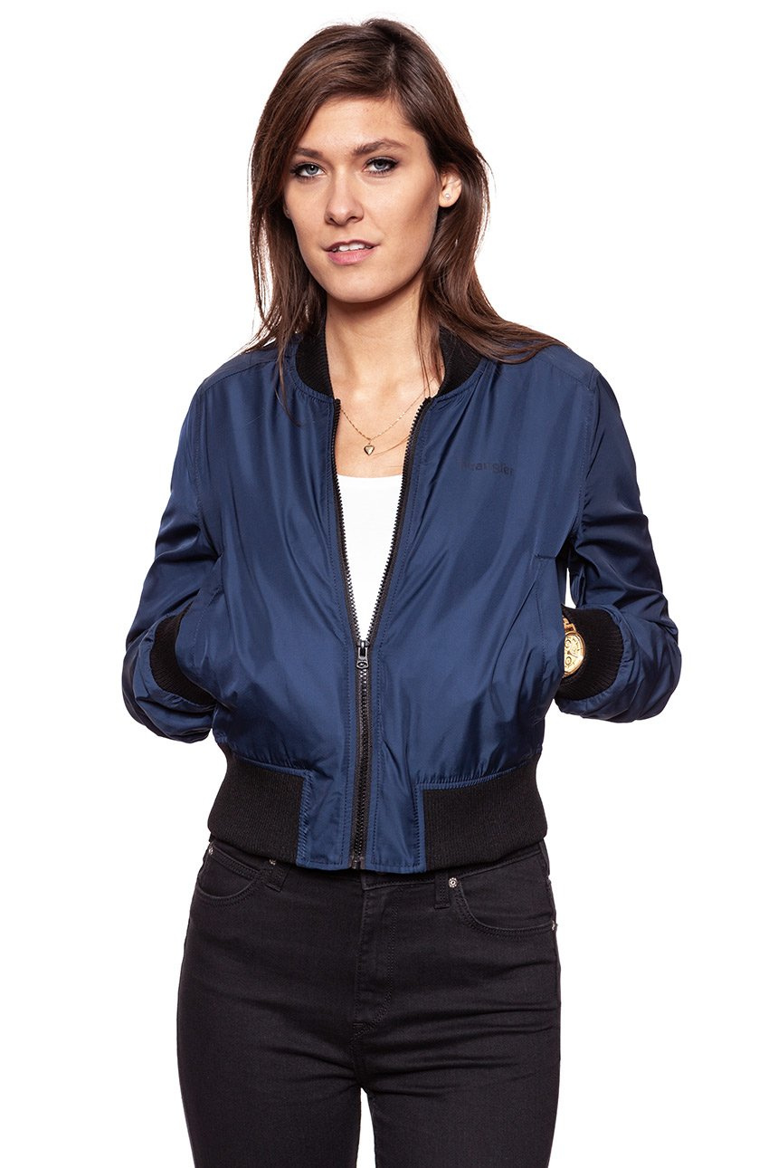 DAMSKA KURTKA PRZEJŚCIOWA WRANGLER BOMBER NAVY W4121XC35 112128752