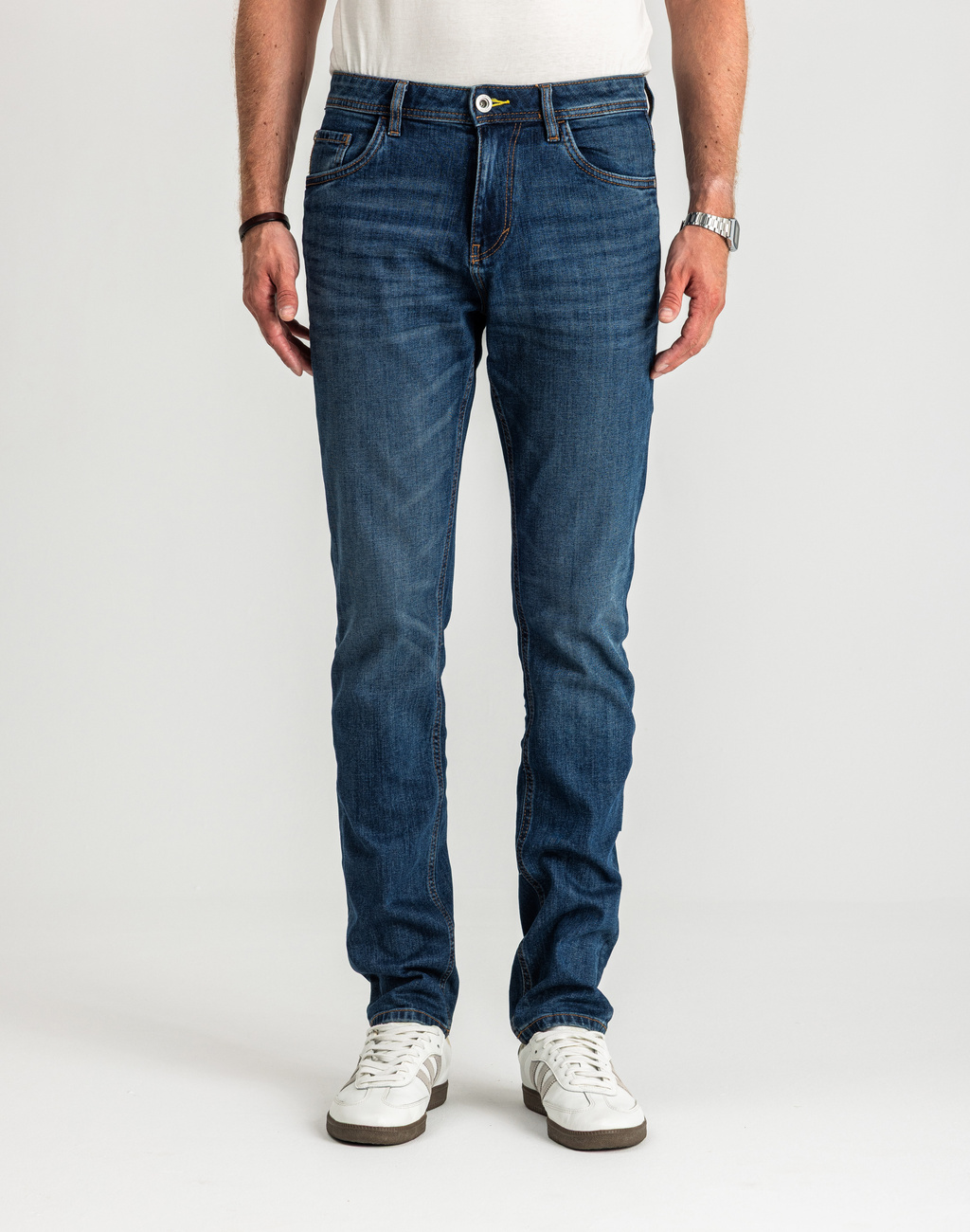 Męskie Spodnie Jeansowe Josh Regular Slim Mid Stone Wash Denim 1047978 10281