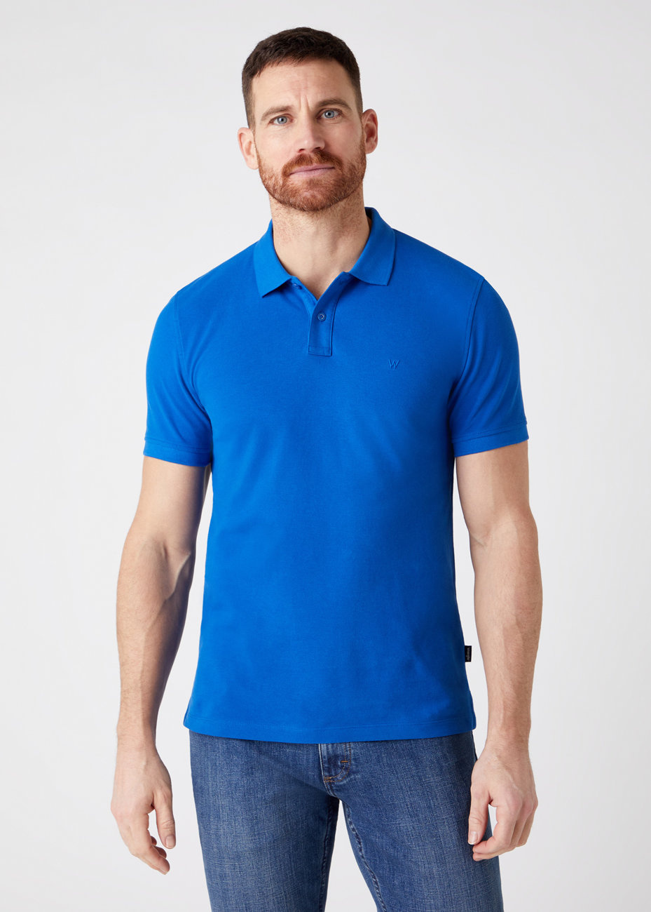 MĘSKIE POLO WRANGLER SS POLO WRANGLER BLUE W7MJK4X05 112131943