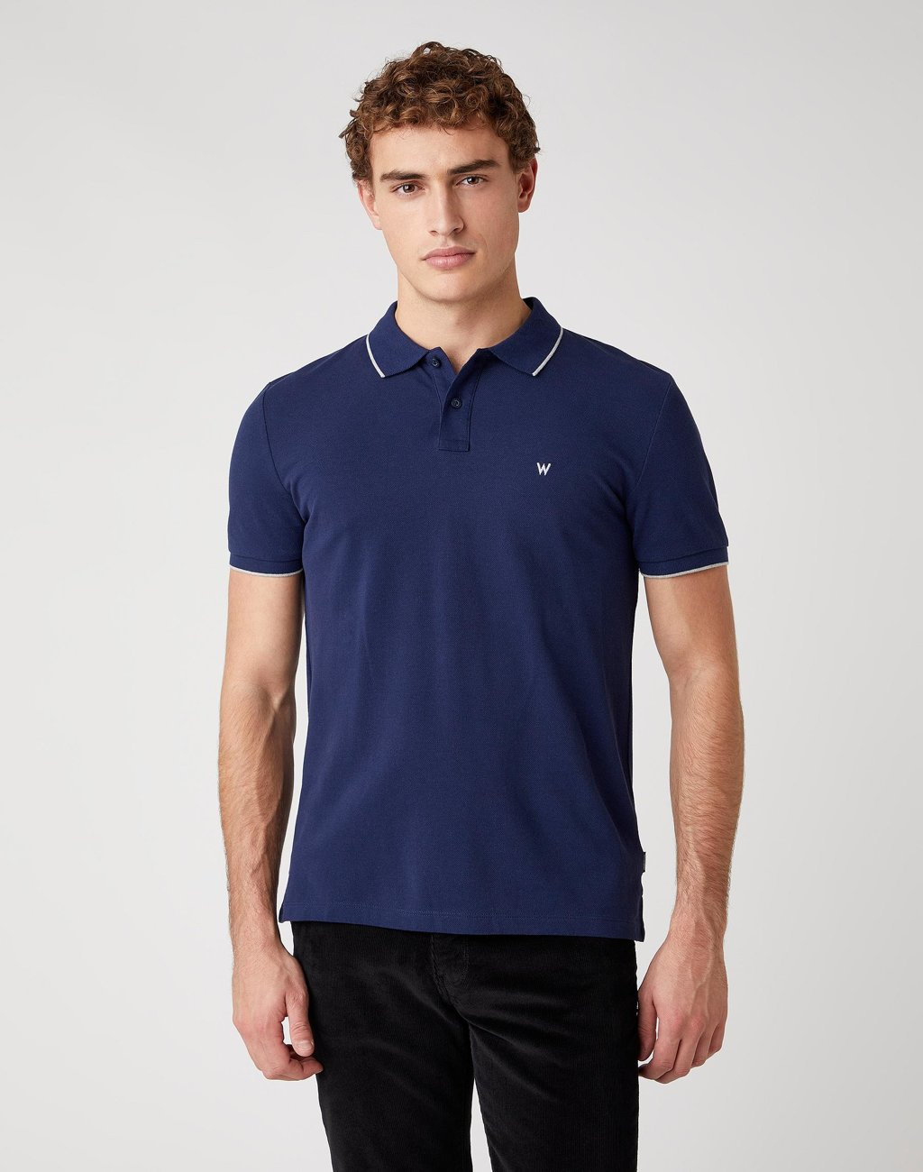 MĘSKA KOSZULKA POLO WRANGLER SS PIQUE POLO NAVY W7D5K4114 112131754