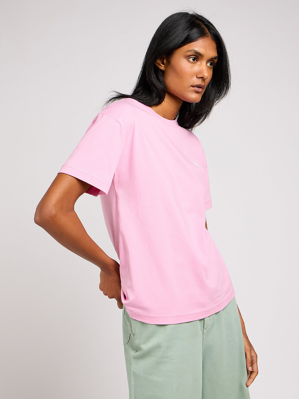 LEE DAMSKA KOSZULKA LEE RELAXED CREW TEE SUGAR LILAC 112350207