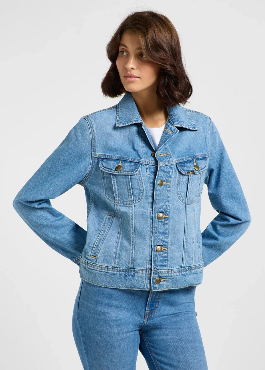 LEE DAMSKA KURTKA JEANSOWA LEE RIDER JACKET BLENDING OUT 112364112