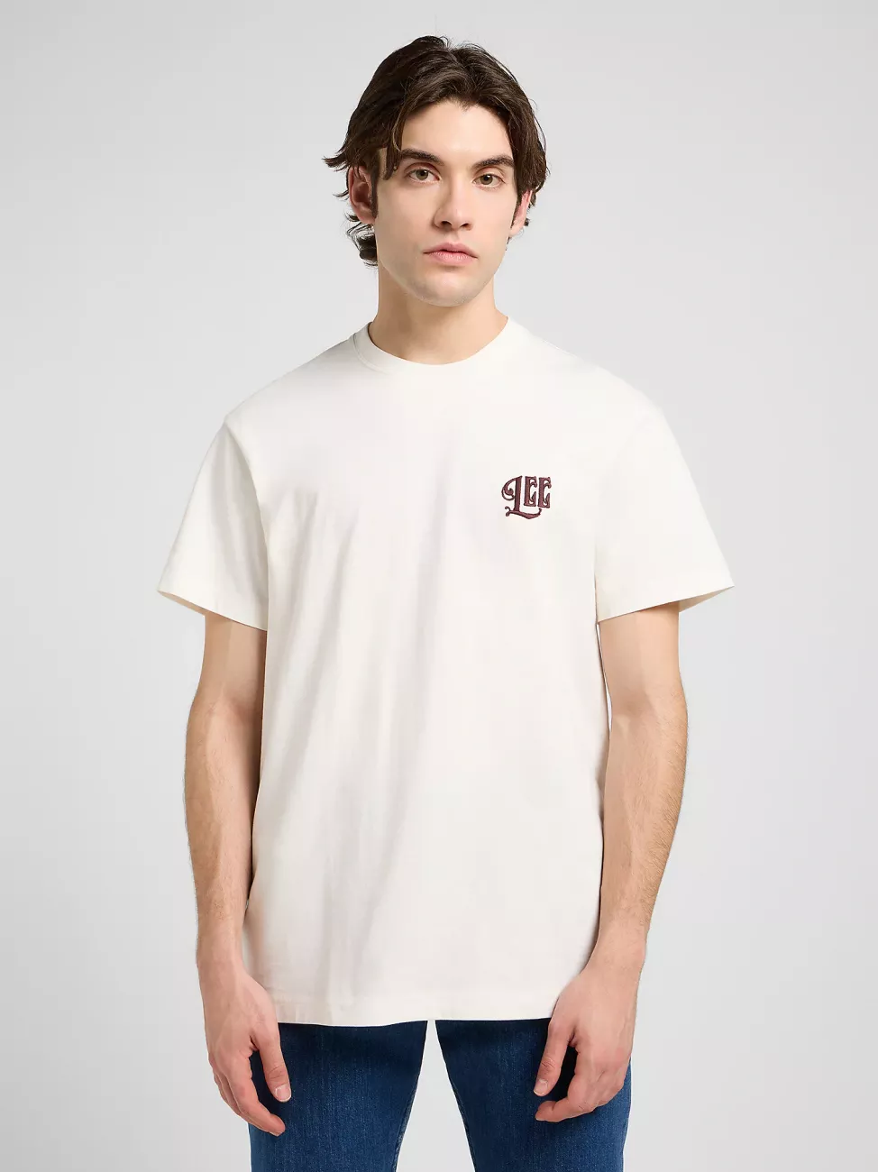 MESKA KOSZULKA LEE RELAXED GRAPHIC TEE ECRU 112370511