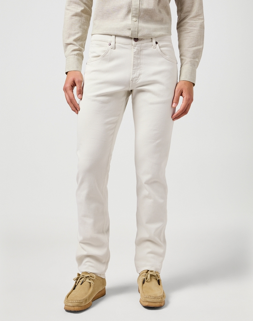 MESKIE SPODNIE MATERIALOWE WRANGLER GREENSBORO VAPOROUS GRAY 112362435