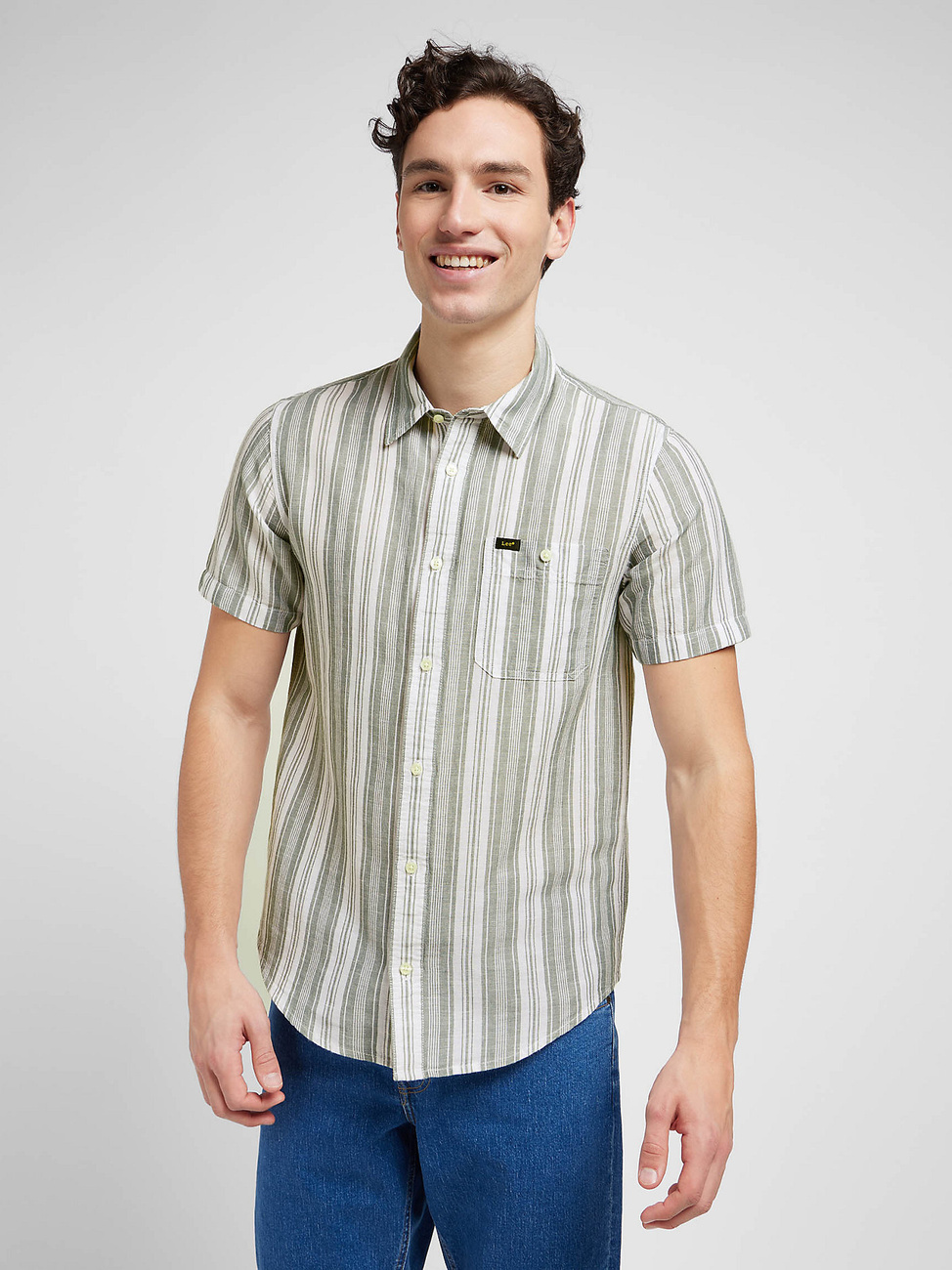 LEE MĘSKA KOSZULA LEE SS LEESURE SHIRT SUMMIT 112351147