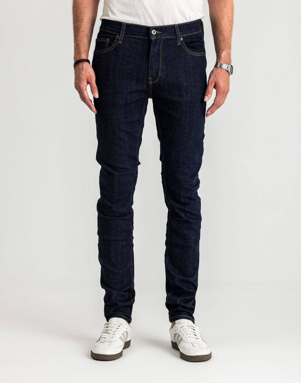Męskie Spodnie Jeansowe MUSTANG Frisco Skinny Denim Blue 1016417 5000 940