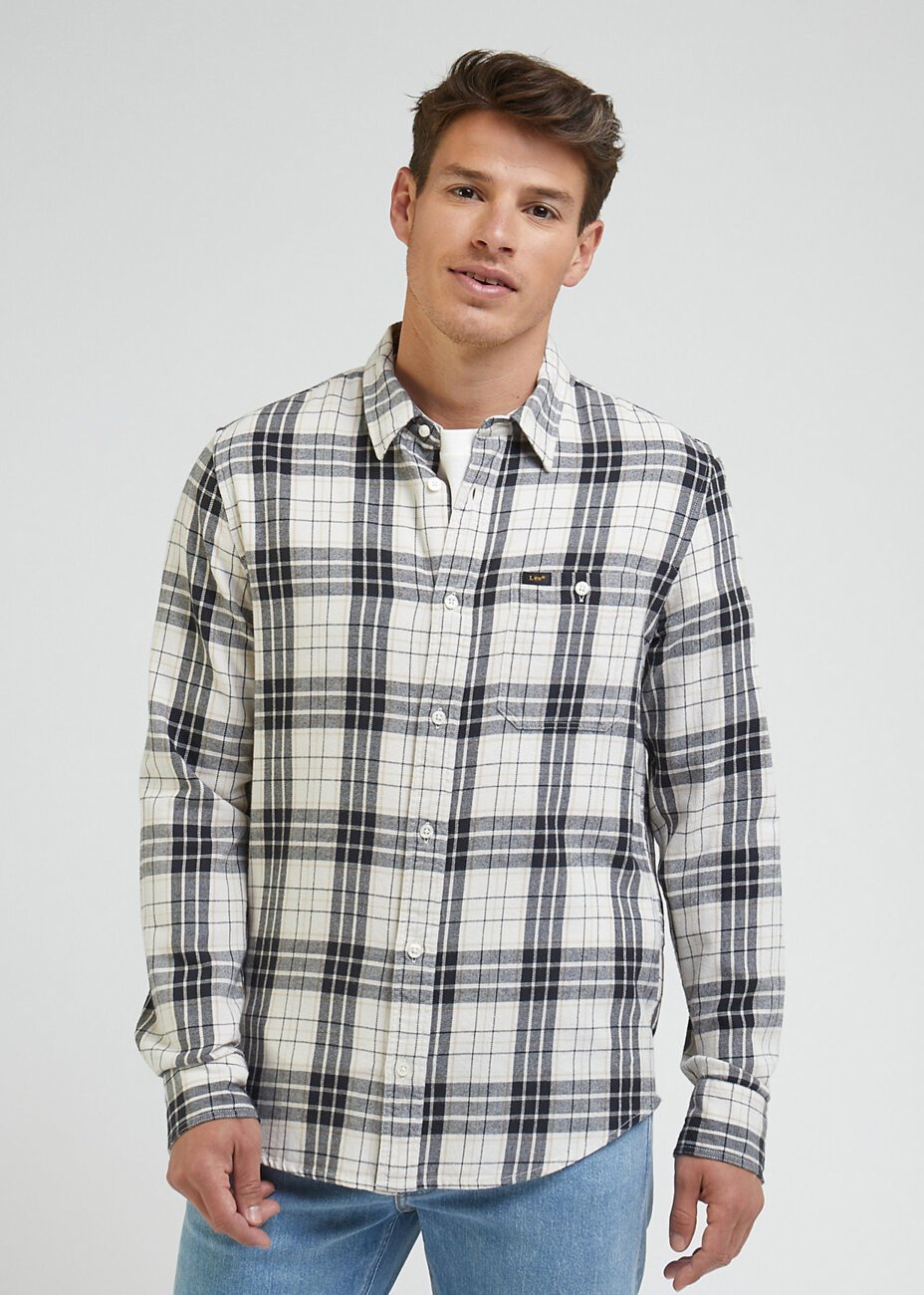 LEE MĘSKA KOSZULA LEESURE SHIRT ECRU 112341768 L66N016990