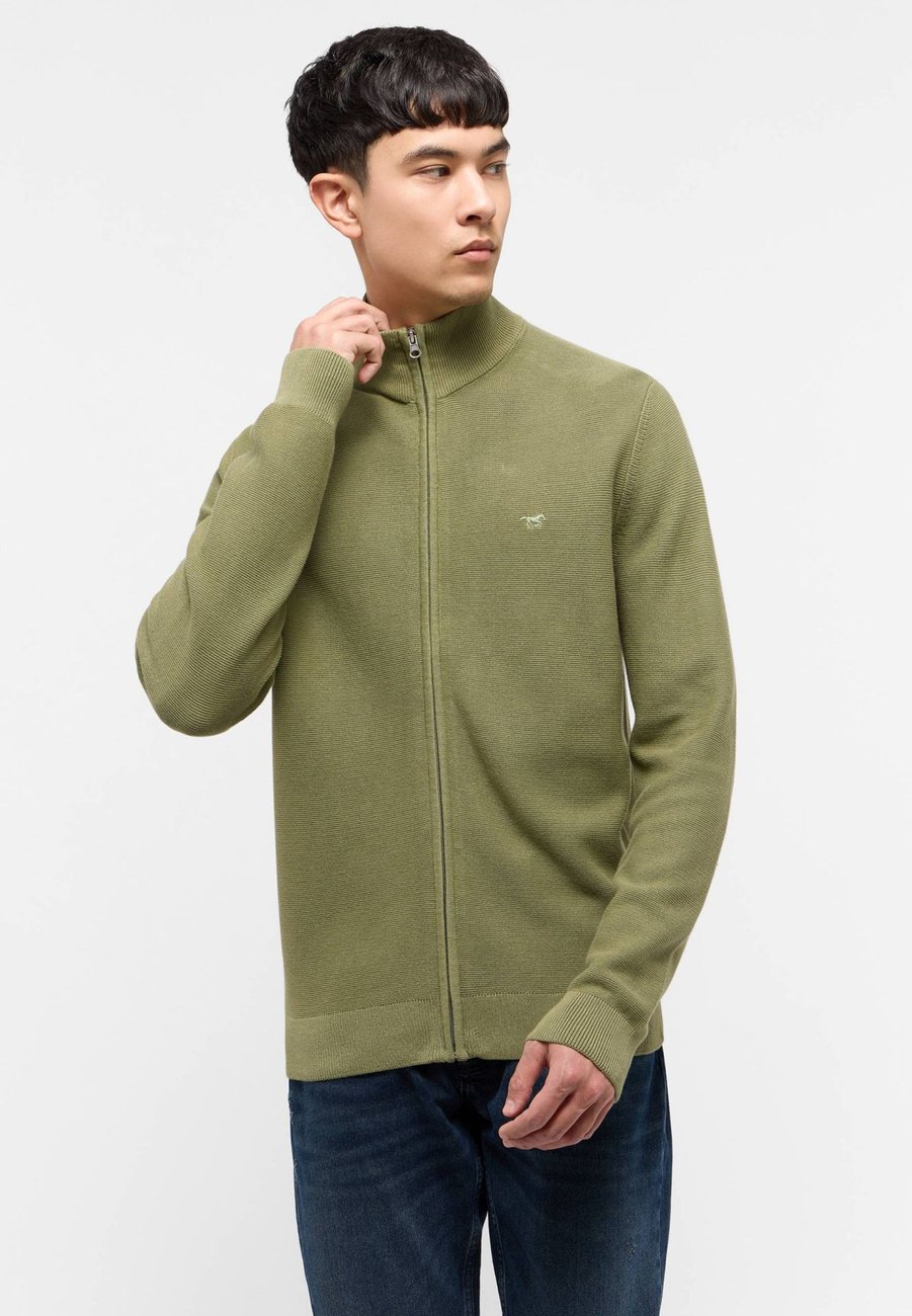 Sweter Męski Rozpinany Mustang Style Escondido Oil Green 1015476 6273
