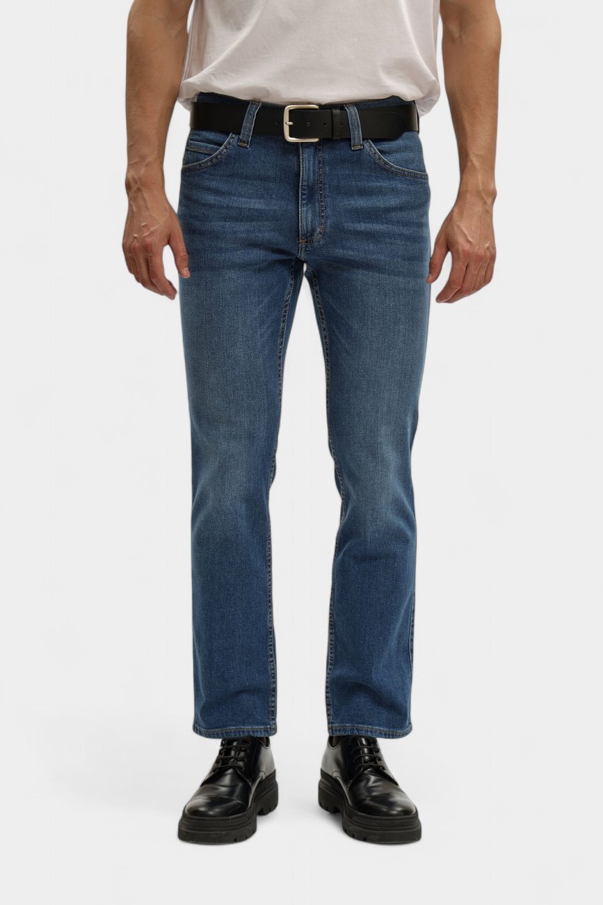 Męskie Spodnie Jeansowe Mustang Style Tramper Straight Denim Blue 1016809 5000 502