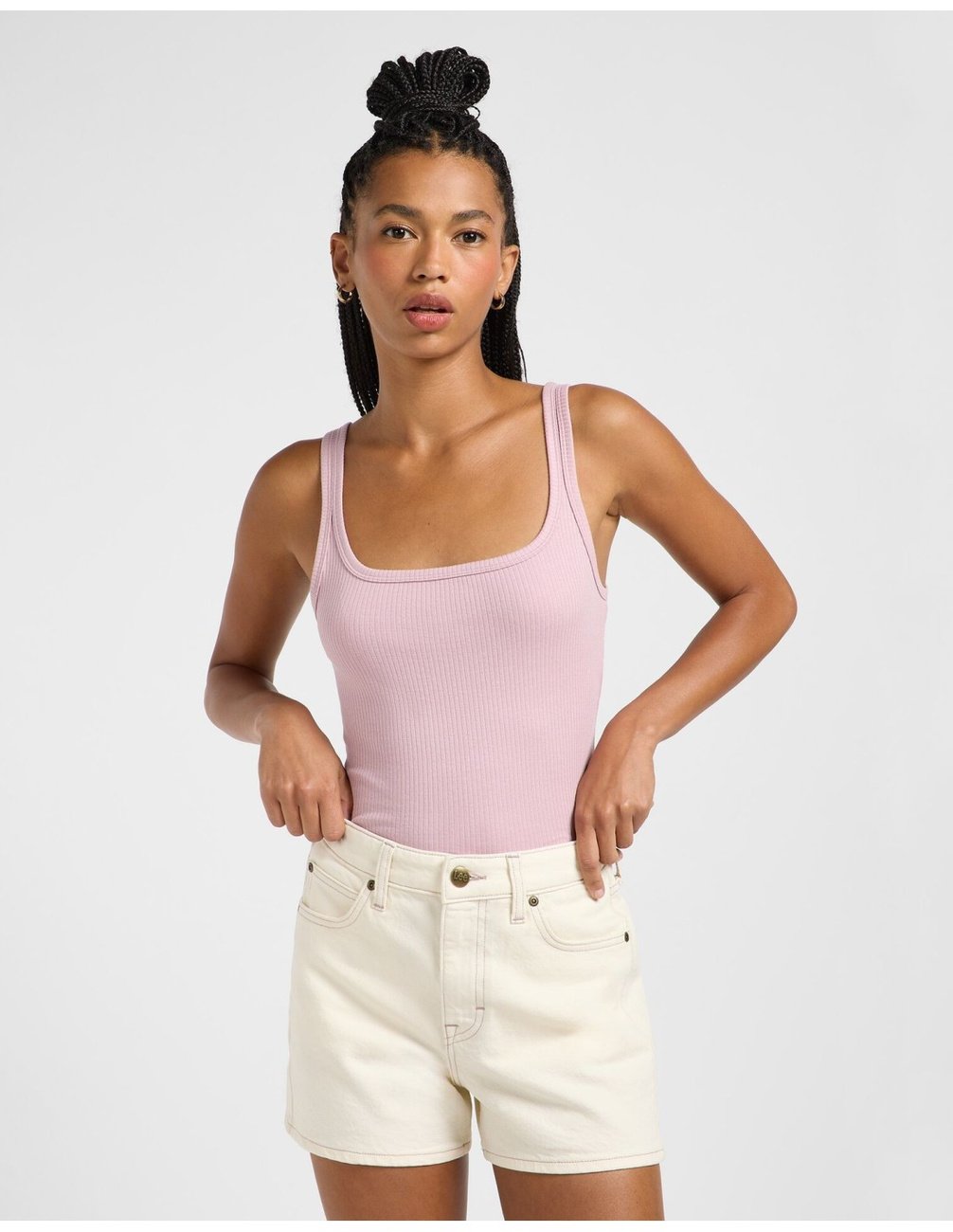 DAMSKA KOSZULKA LEE SQUARE TANK SOFT MAUVE 112363644