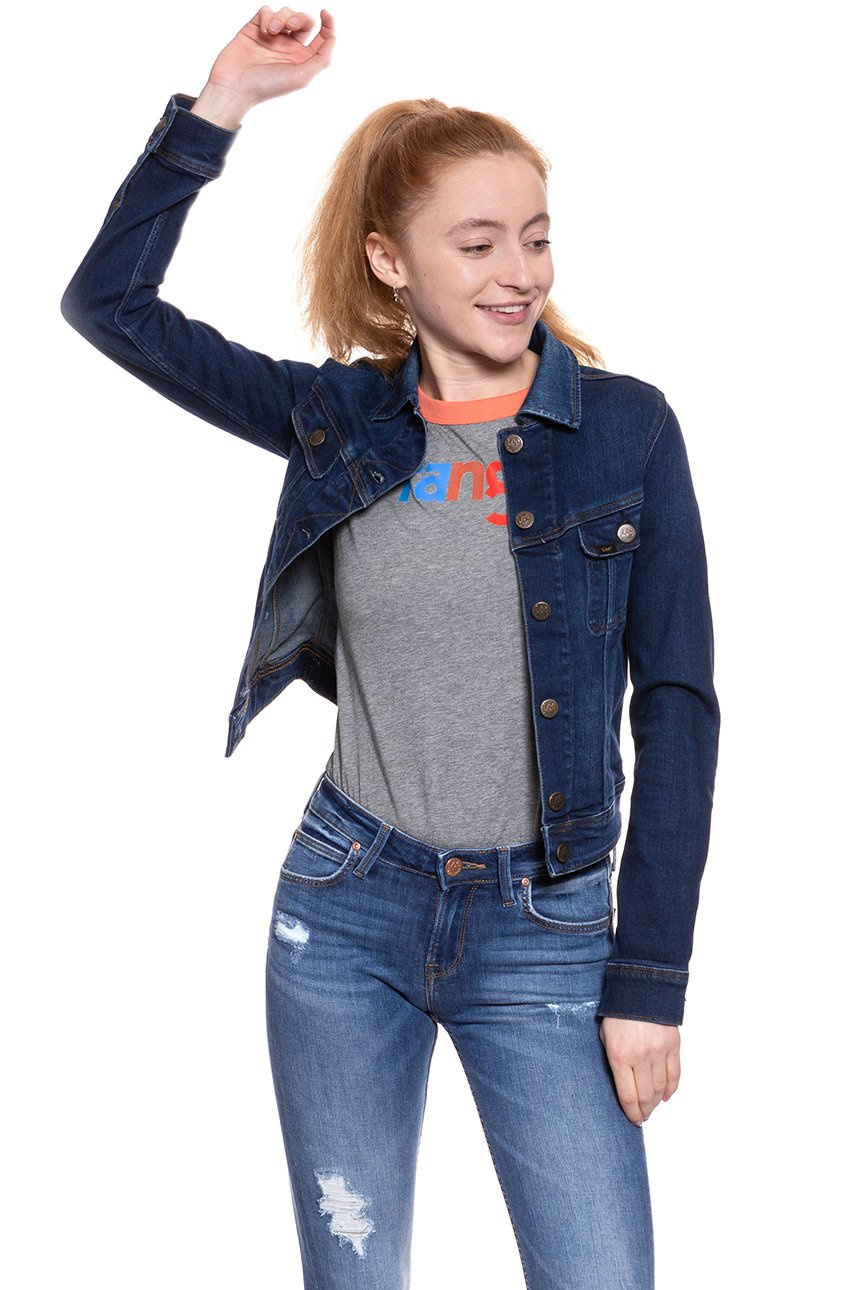DAMSKA KURTKA JEANSOWA LEE SLIM RIDER MEAN STREAKS L541KIMS 112112660