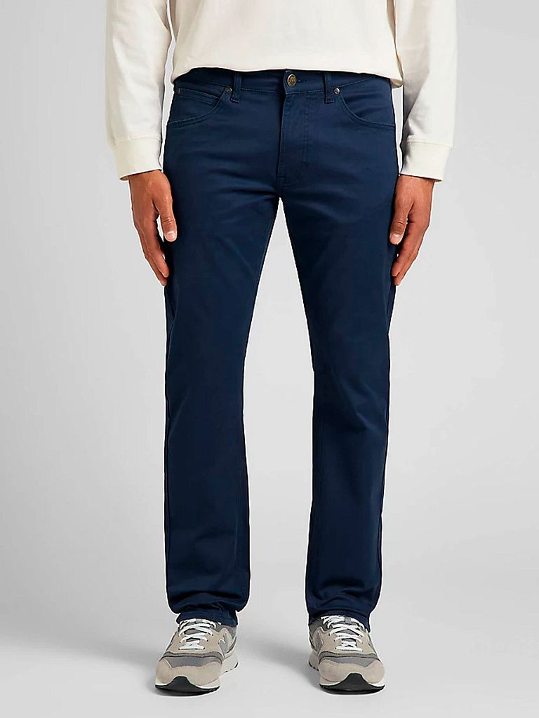 LEE DAREN ZIP FLY MĘSKIE SPODNIE MATERIAŁOWE JEANSY BLACK IRIS L707AW11 112321588