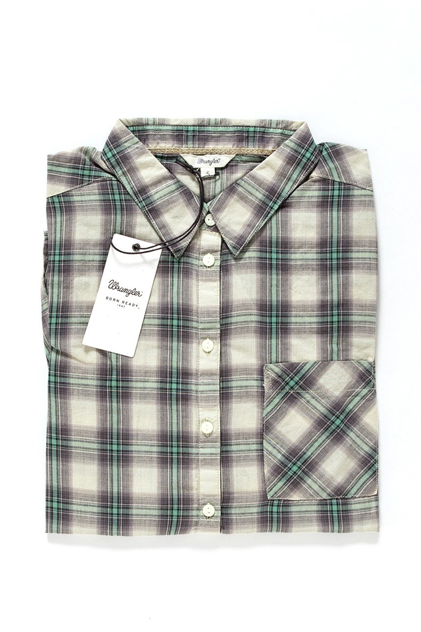 WRANGLER RELAXED 1 PKT SHIRT BERYL GREEN W5212L8S4