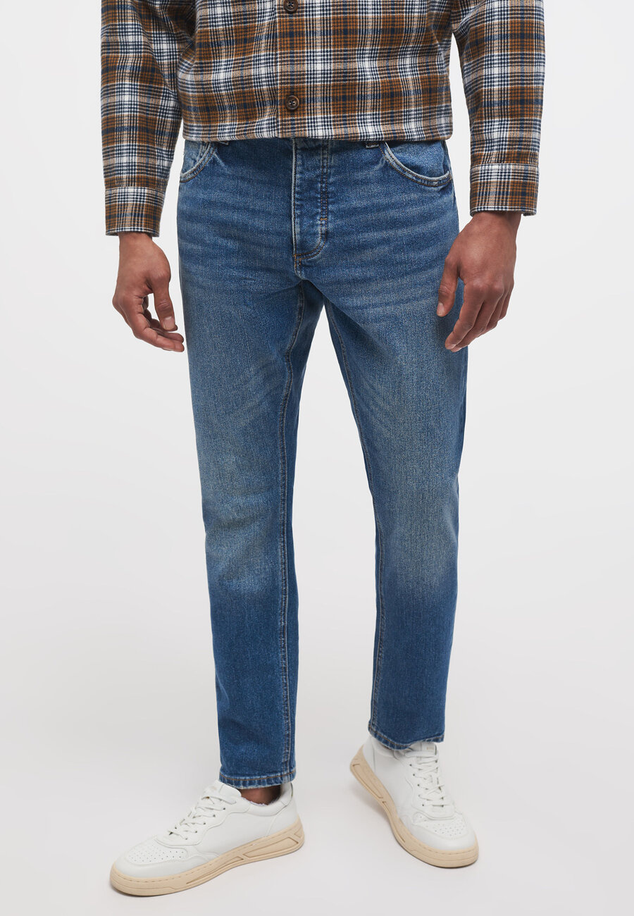 Męskie Spodnie Jeansowe MUSTANG Toledo Tapered Denim Blue 1014326 5000 774