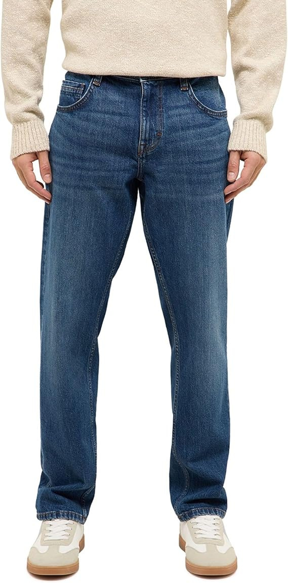 Męskie Spodnie Jeansowe Mustang Style Denver Straight Denim Blue 1017236 5000 883
