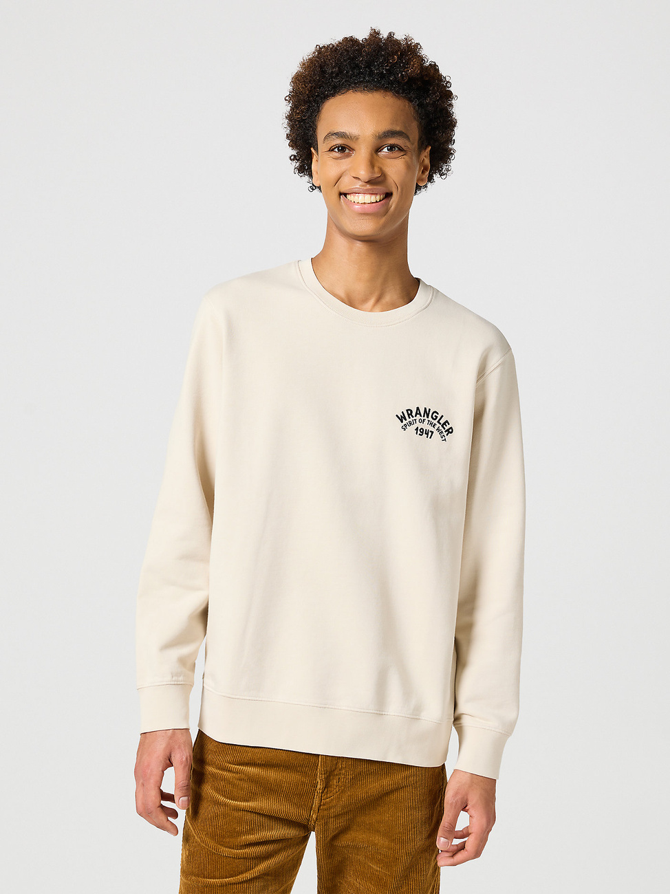 MESKA BLUZA WRANGLER CREWNECK SWEATSHIRT VINTAGE WHITE 112357321