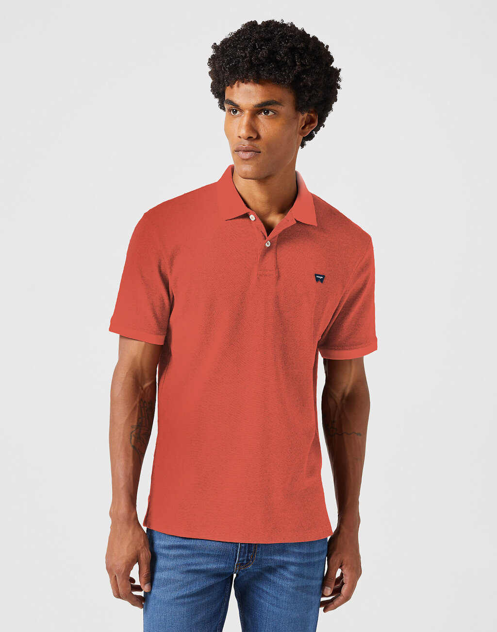 WRANGLER REFINED POLO SHIRT MĘSKA KOSZULKA POLO POLÓWKA BURNT 112352859 W749013632