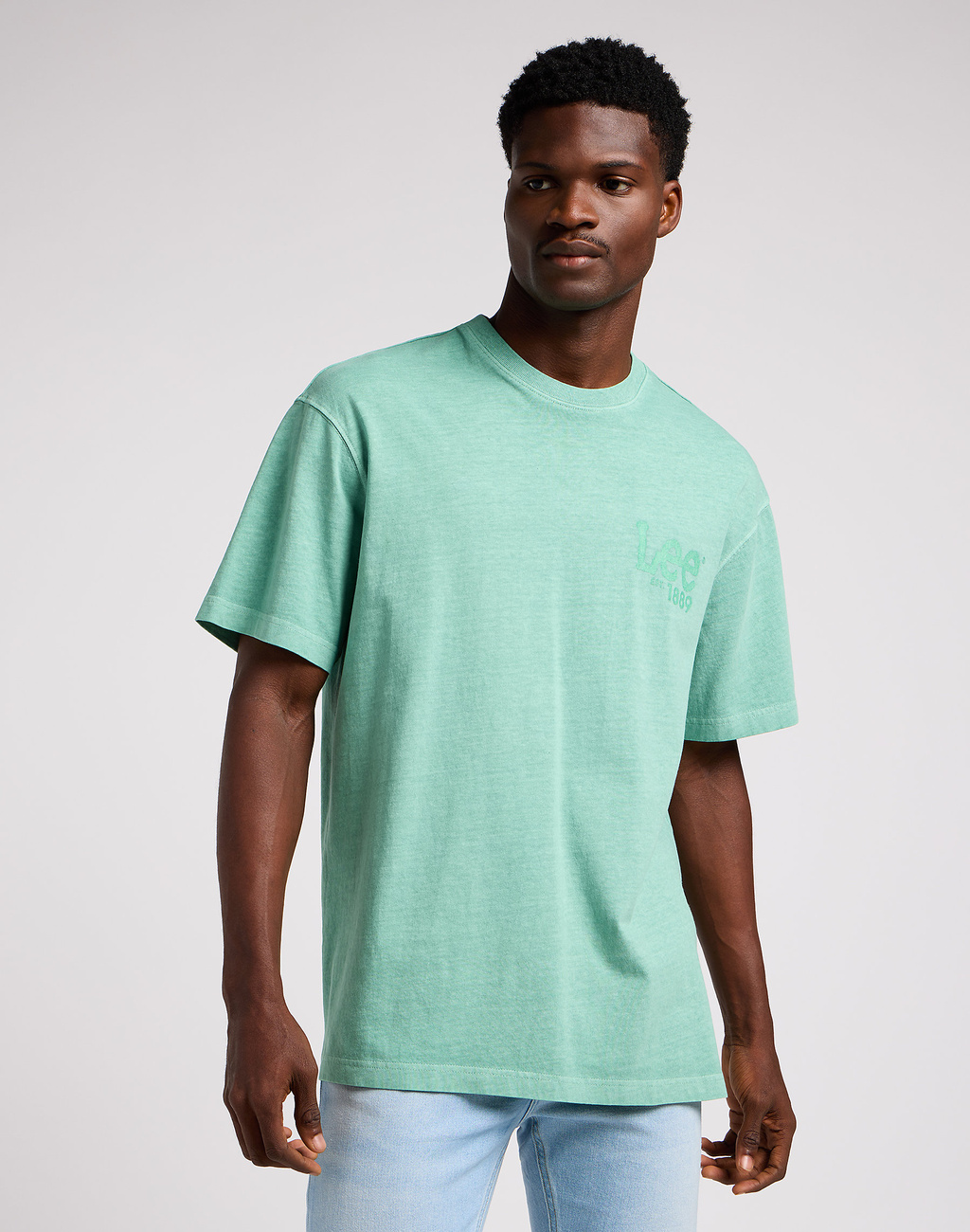 LEE MĘSKA KOSZULKA LEE LOOSE LOGO TEE INTUITION GREY 112349094