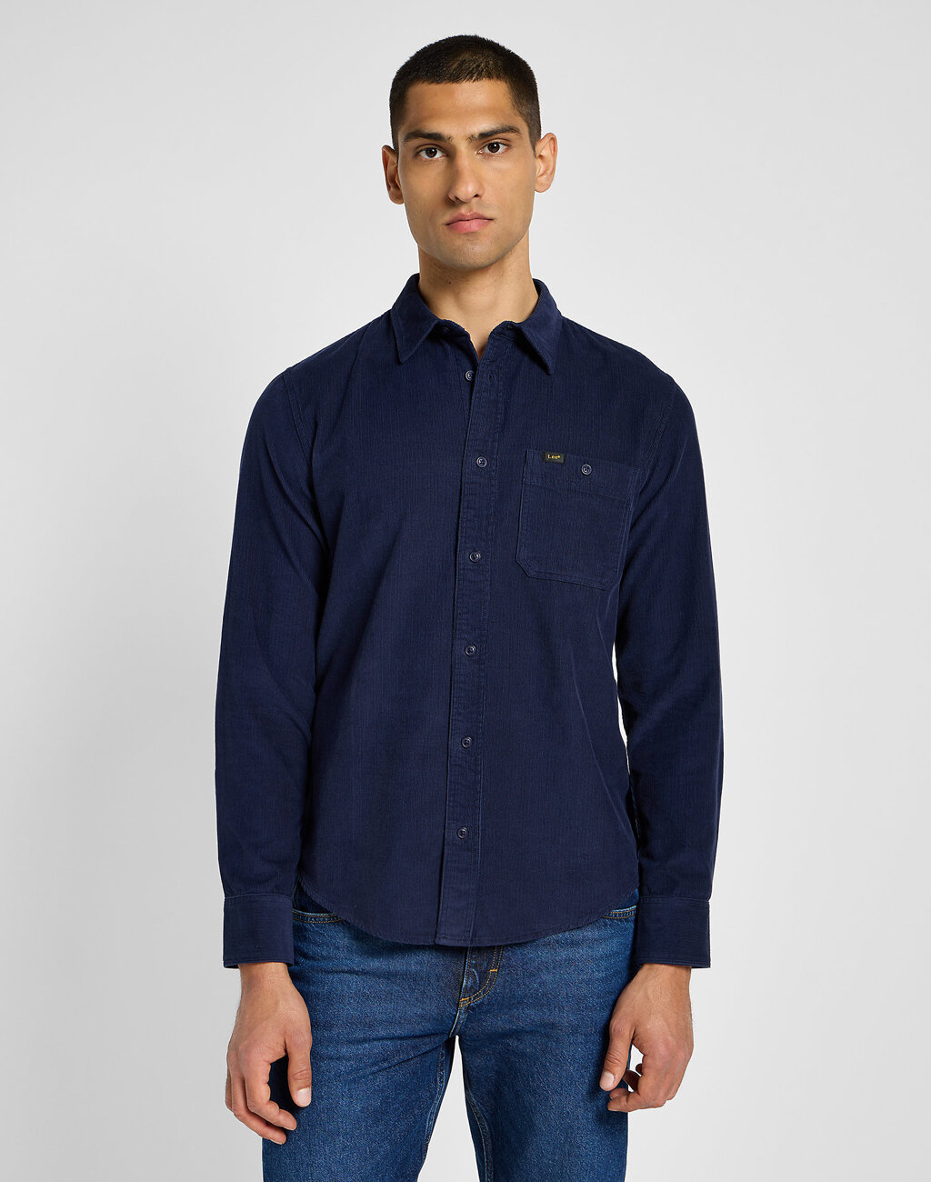 MĘSKA KOSZULA LEE SURE SHIRT REAL INDIGO 112355732 L66N008547